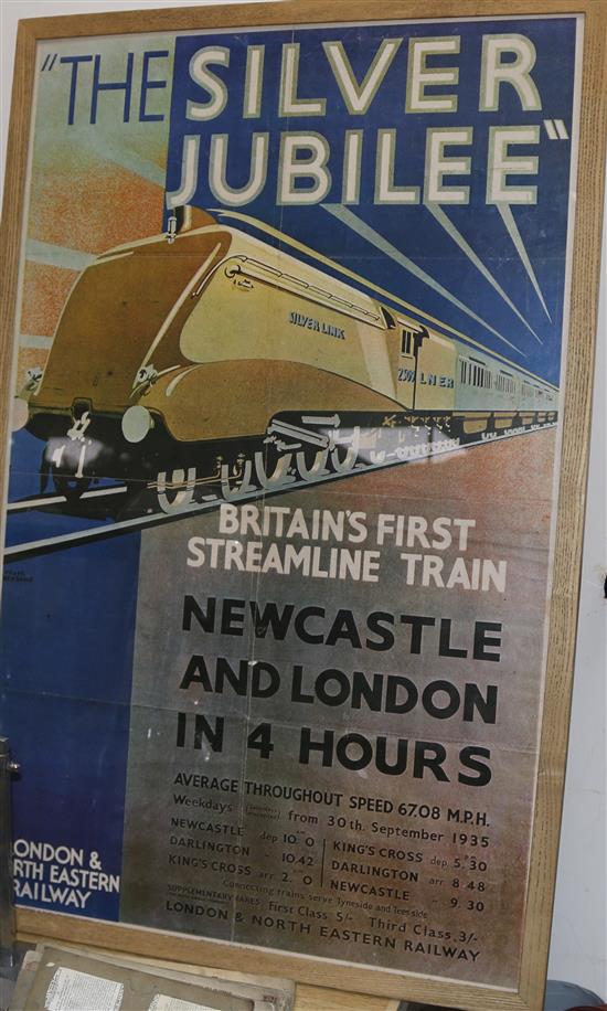 Railway poster, silver jubilee 76x48cm